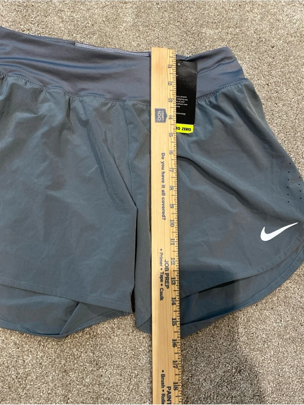 Nike Women's Dri-Fit Eclipse Gray Running Shorts Size M Lined Pockets NWT